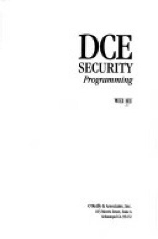Cover of DCE Security Programming