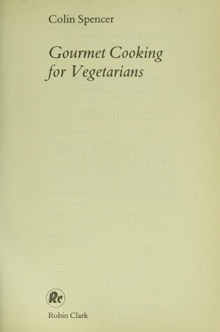 Cover of Gourmet Cooking for Vegetarians