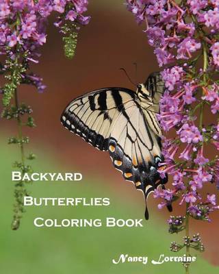 Book cover for Backyard Butterflies Coloring Book