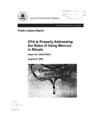 Book cover for EPA Is Properly Addressing the Risks of Using Mercury in Rituals