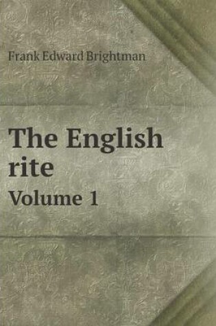 Cover of The English rite Volume 1