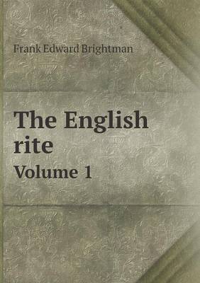 Book cover for The English rite Volume 1