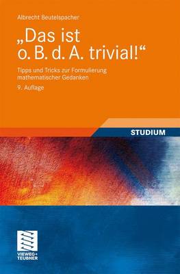 Book cover for "Das ist o. B. d. A. trivial!"