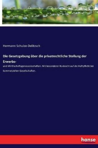 Cover of Die Gesetzgebung über die privatrechtliche Stellung der Erwerbs-