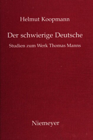 Cover of Der Schwierige Deutsche