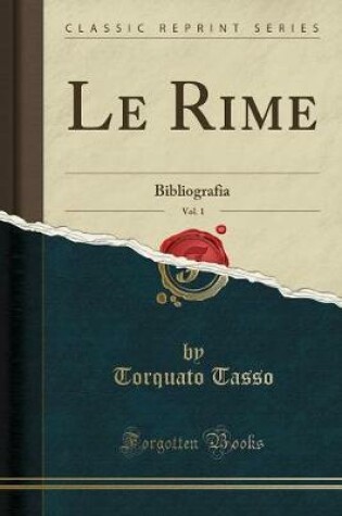 Cover of Le Rime, Vol. 1