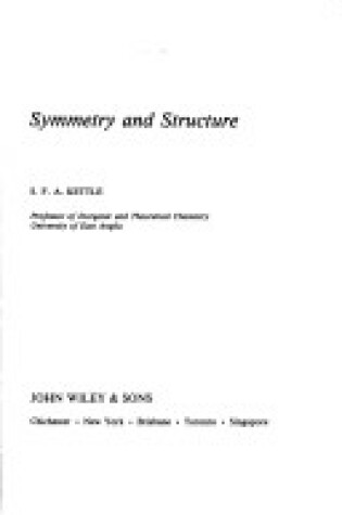 Cover of Symmetry and Structure