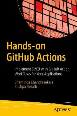 Book cover for Hands-on GitHub Actions