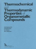 Cover of Thermochemical and Thermodynamic Properties of Organometallic Compounds