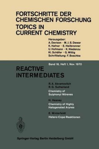 Cover of Reactive Intermediates