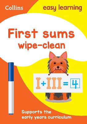 Book cover for First Sums Age 3-5 Wipe Clean Activity Book
