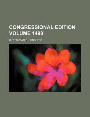 Book cover for Congressional Edition Volume 1498