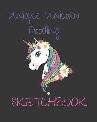 Book cover for Cute Unicorn & Daisies Blank Sketchbook Journal for Sketching or Writing
