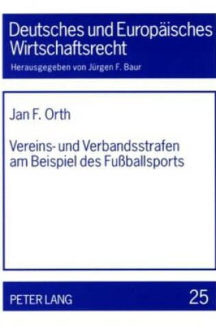 Cover of Vereins- Und Verbandsstrafen Am Beispiel Des Fussballsports