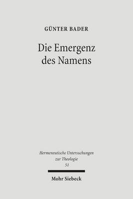 Book cover for Die Emergenz des Namens