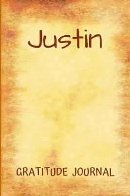 Book cover for Justin Gratitude Journal