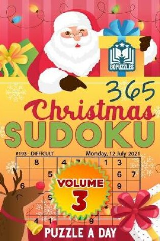 Cover of 365 Christmas Sudoku Puzzle a Day Volume 3
