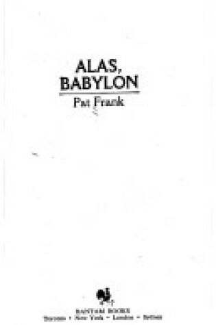 Cover of Alas Babylon