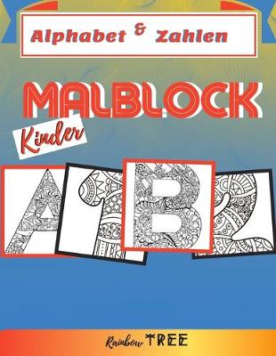 Book cover for Kinder Malblock - Alphabet and Zahlen