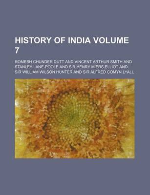Book cover for History of India Volume 7