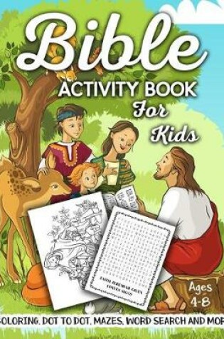 Cover of Bible Activity Book for Kids Ages 4-8