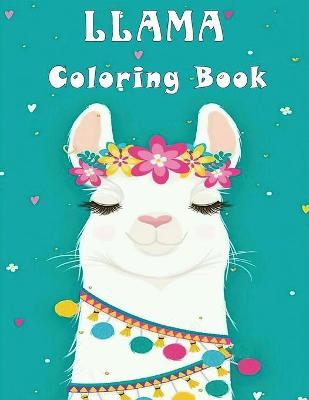 Book cover for Llama Coloring Book