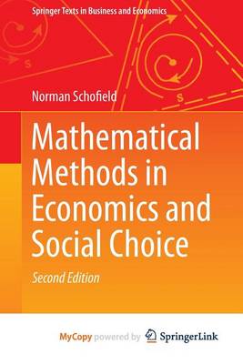 Book cover for Mathematical Methods in Economics and Social Choice