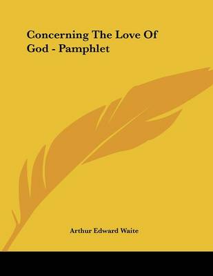 Book cover for Concerning the Love of God - Pamphlet