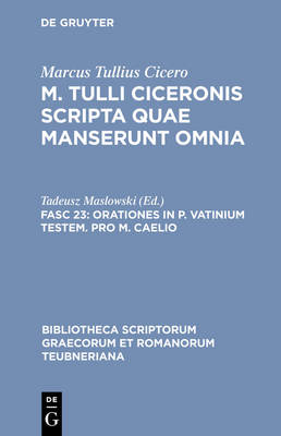 Book cover for Orationes in P. Vatinium Testem. Pro M. Caelio