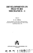 Book cover for Developments in Fracture Mechanics