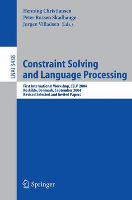 Book cover for Constraint Solving and Language Processing