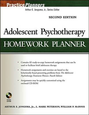 Cover of Adolescent Psychotherapy Homework Planner