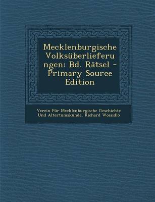 Book cover for Mecklenburgische Volksuberlieferungen