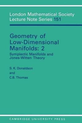 Cover of Geometry of Low-Dimensional Manifolds