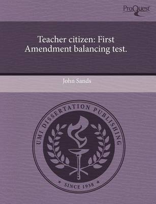 Book cover for Teacher Citizen: First Amendment Balancing Test