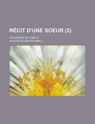 Book cover for Recit D'Une Soeur; Souvenirs de Famille (2 )