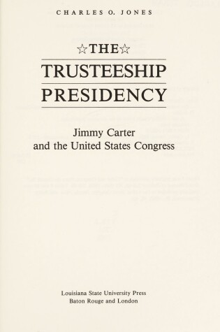 Cover of The Trusteeship Presidency