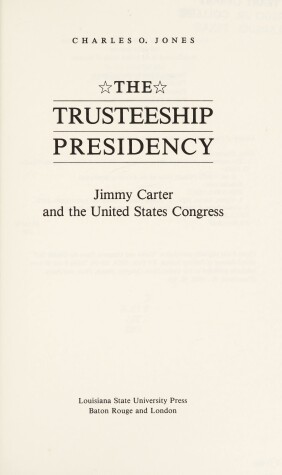 Book cover for The Trusteeship Presidency