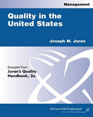Cover of Quality in the United States