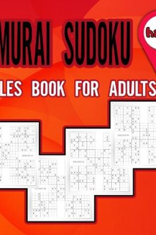 Cover of Samurai Sudoku Puzzles Book for Adults Hard