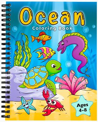 Book cover for Ocean Coloring Book for Kids Ages 4-8
