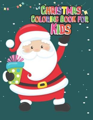 Book cover for Christmas coloring book for kids