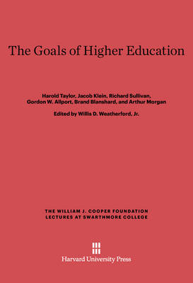 Cover of The Goals of Higher Education