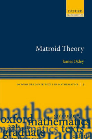 Cover of Matroid Theory