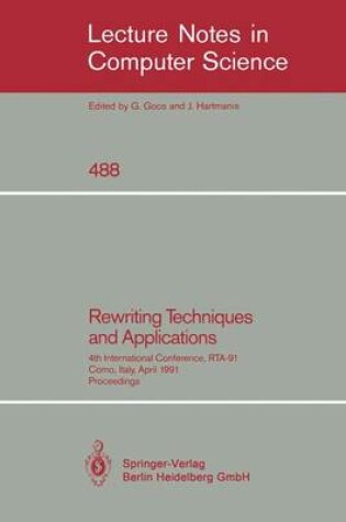 Cover of Rewriting Techniques and Applications