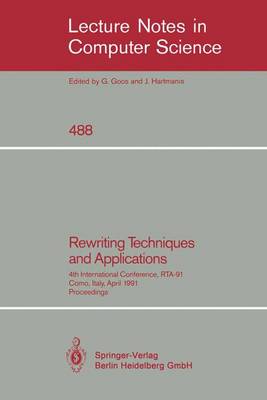 Book cover for Rewriting Techniques and Applications