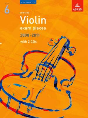 Book cover for Selected Violin Exam Pieces 2008-2011, Grade 6, Score, Part & CD