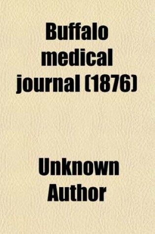 Cover of Buffalo Medical Journal (Volume 31)