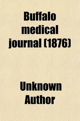 Book cover for Buffalo Medical Journal (Volume 31)