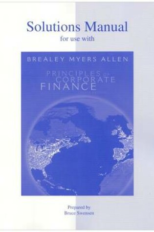 Cover of Solutions Manual to Accompany Principles of Corporate Finance
